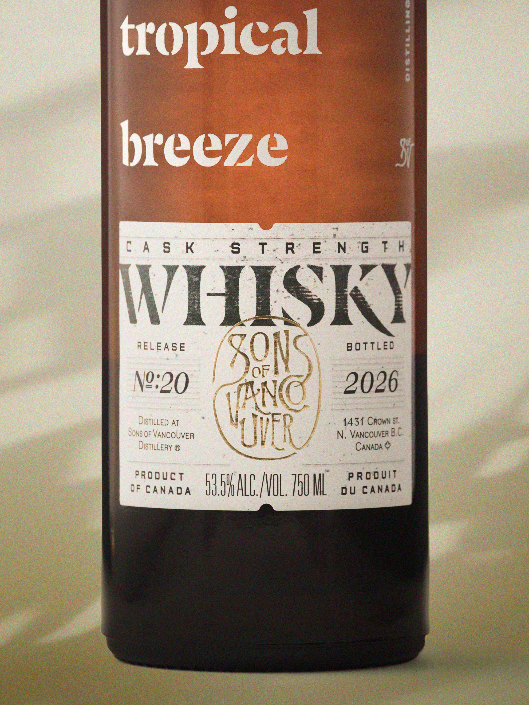 Close detail of the base of the bottle